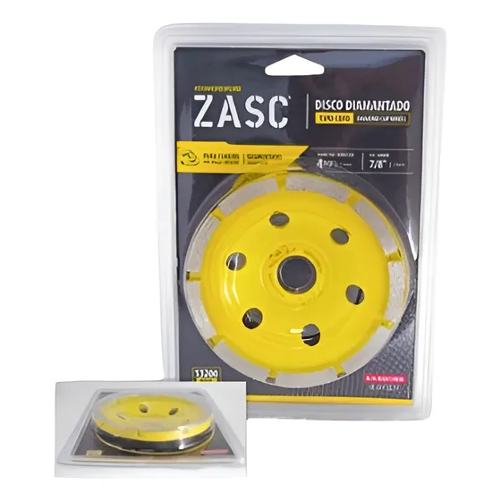 Disco Tipo Copa Desbaste 4 1/2'' Zasc