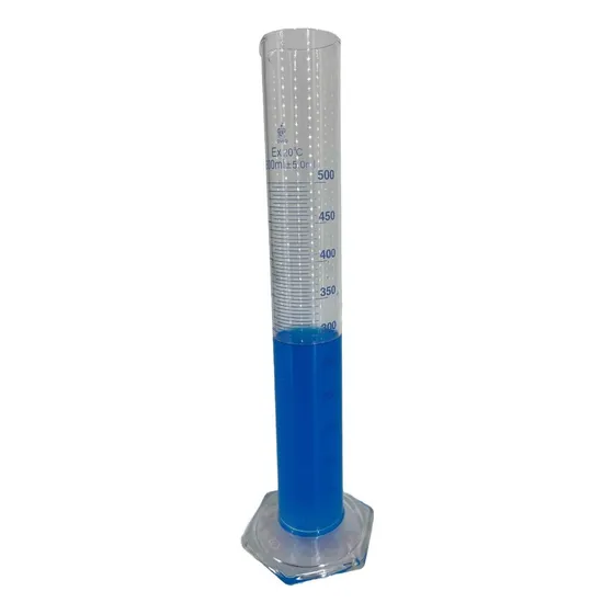 Probeta Graduada de Vidrio Genérica de 500 mL Base Hexagonal