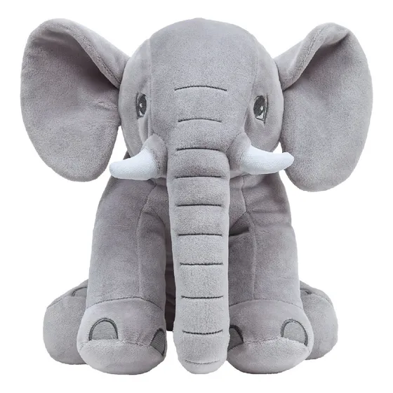 Ursinho De Pelúcia Elefantinho Cinza 30 cm - Buba Baby