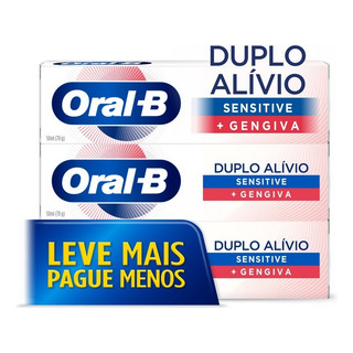 Creme Dental Sensitive + Gengiva Duplo Alivio - Kit 3 Un Creme Dental Sensitive + Gengiva Duplo Alivio - Kit 3 Un