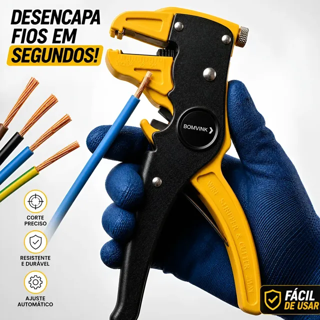 Alicate desencapador profissional cortador de fios universal para instalação elétrica