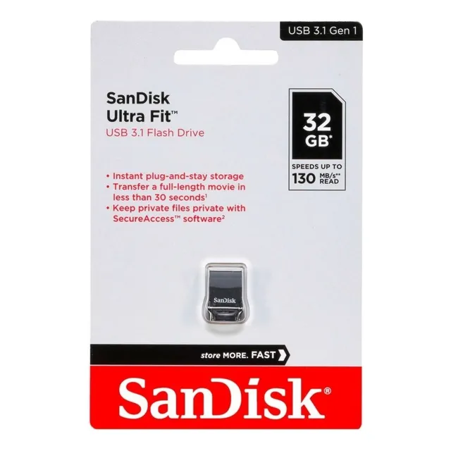 Pack X6 Pendrive 32 Gb Usb 3.1 Pen Mini Sandisk Ultra Fit