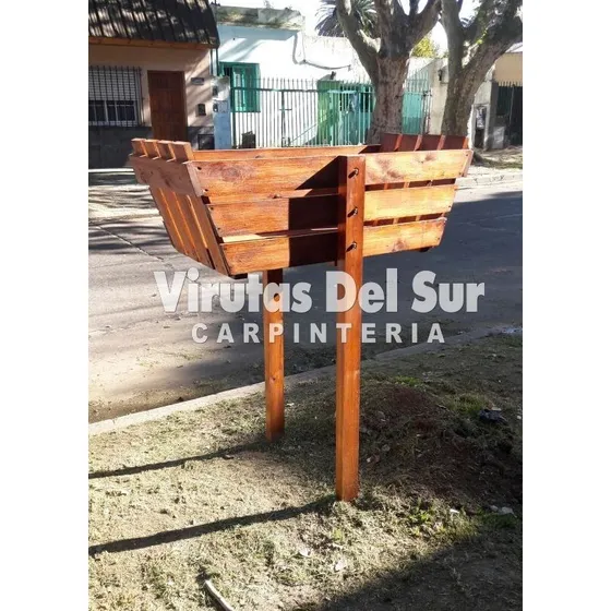 Canasto, Cesto, Tacho De Basura Residuos De Madera Envio S/c