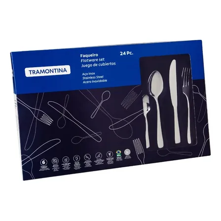 Faqueiro Zurique Talheres De Mesa 24 Peças Tramontina