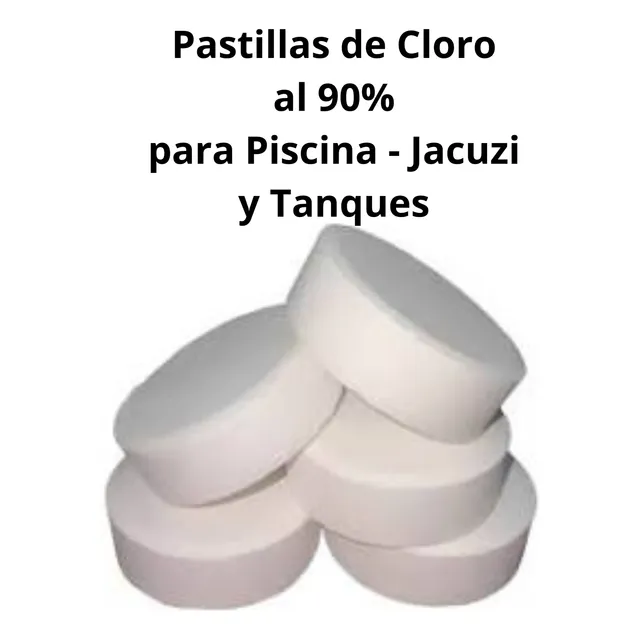 Pastillas De Cloro Para  Piscina, Tanque Y Jacuzzi Al 90%