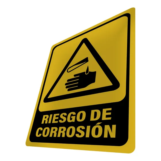 Letrero Riesgo De Corrosión Cartel Señal Prevención Señal