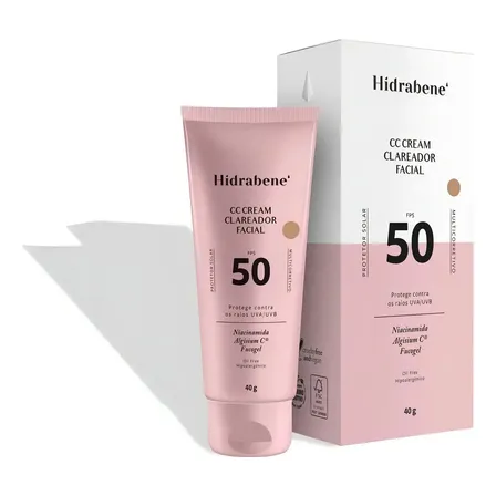 Hidrabene Clareador Protetor Solar Facial Tonalizante Fps 50