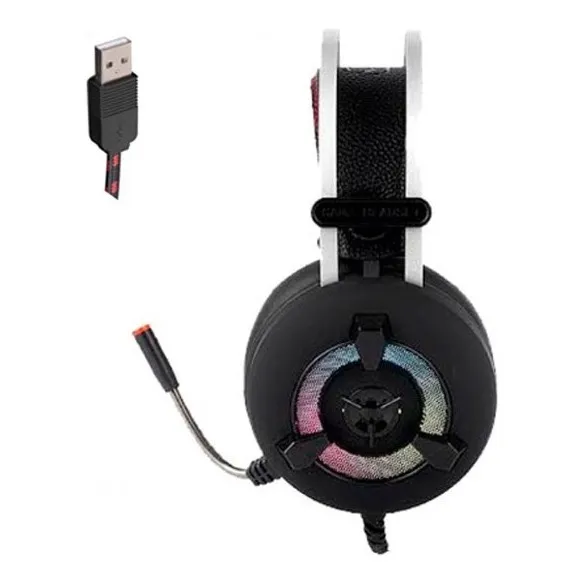 Audifonos Rgb Gamer Con Microfono Usb Halion Estereo 7.1 