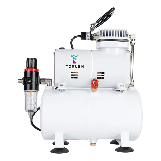Compresor De Aerógrafo T Togush Con Regulador De 60hz De Tan