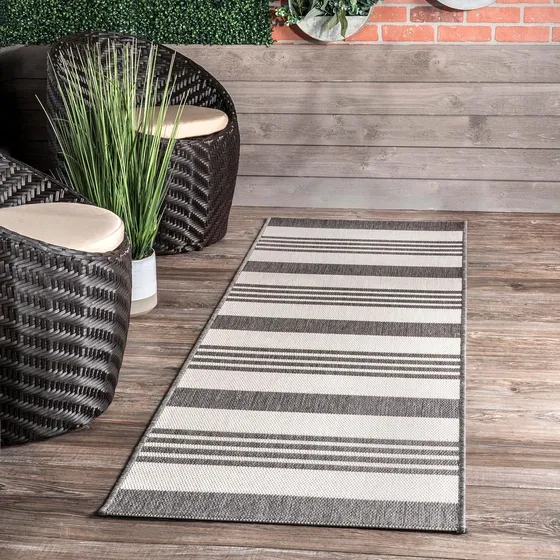 Alfombra Exterior 60 X 240 Cm Resistente Al Tráfico