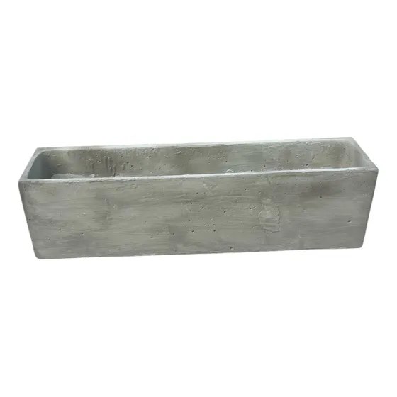 Jardinera Mediana Lisa En Hormigon Para Jardin