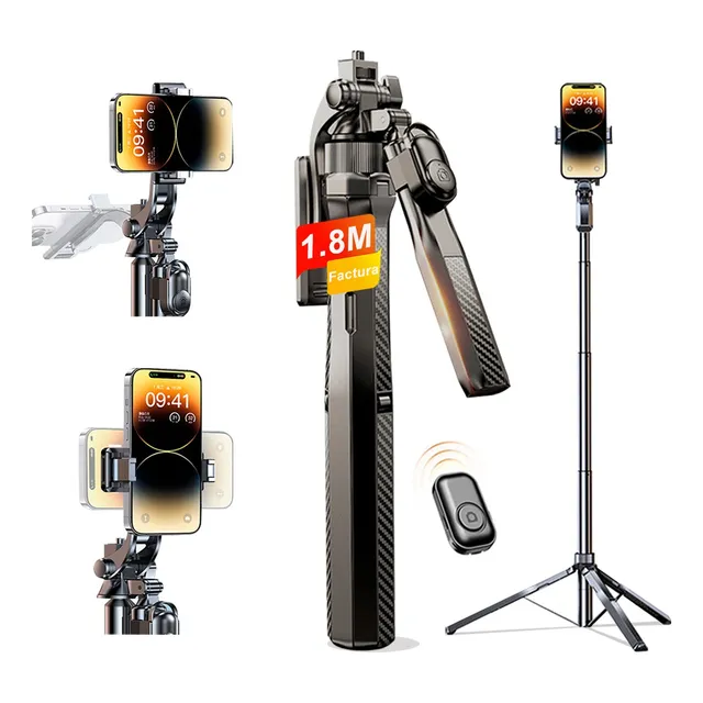 Porik Tripie Celular 1.8m Selfie Stick Portátil Bluetooth