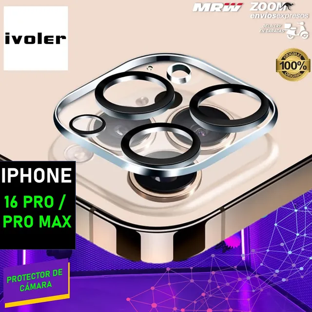 Protector De Cámara iPhone 16 Pro Max Y 16 Pro Vidrio Templa