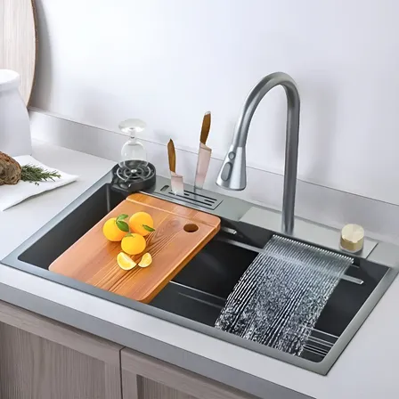 Cuba De Pia Cozinha Gourmet Inox 304 Embutir Com Torneira
