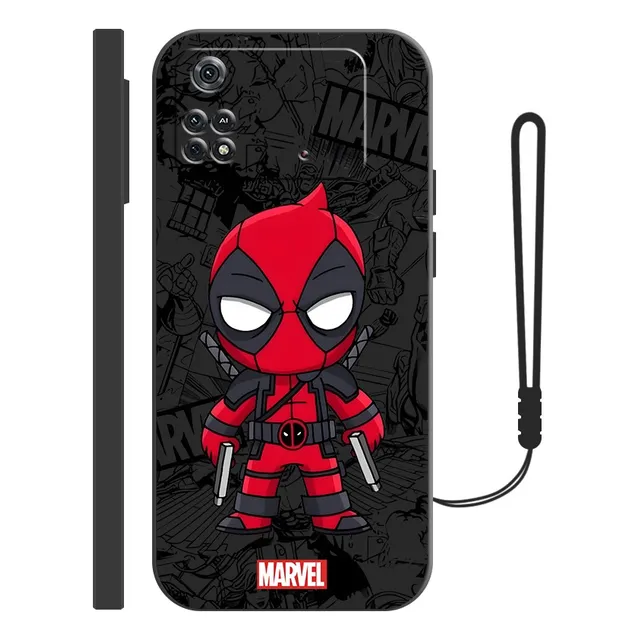 Funda De Silicona Para Xiaomi Diseño De Deadpool + Correas