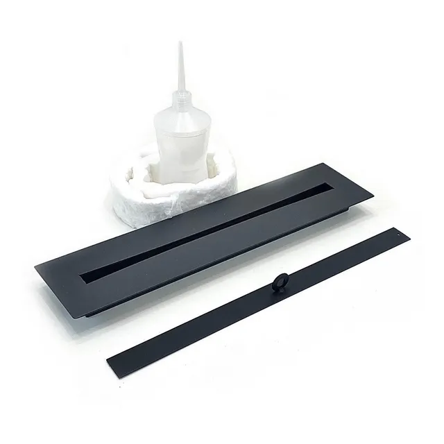 Queimador 90cm Para Lareira Ecológica Preto