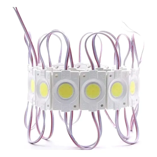 20 Módulos De 9 Led Cob Plasma Redondos Alta Intensidad 2.4w