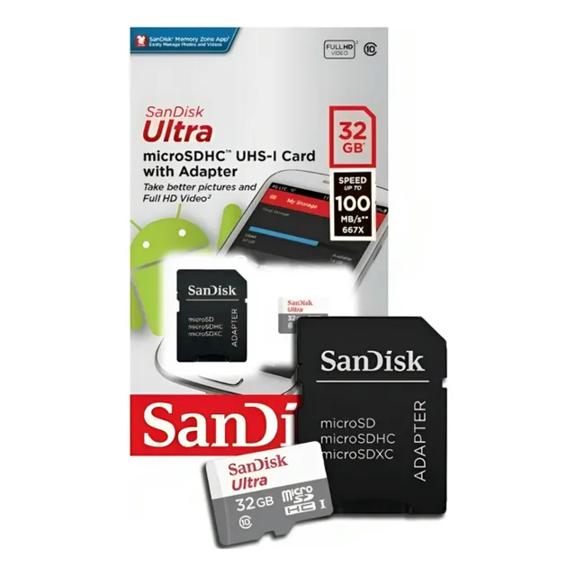 Cartão Memória Sandisk Ultra 32gb 100mb/s Classe 10 Microsd 