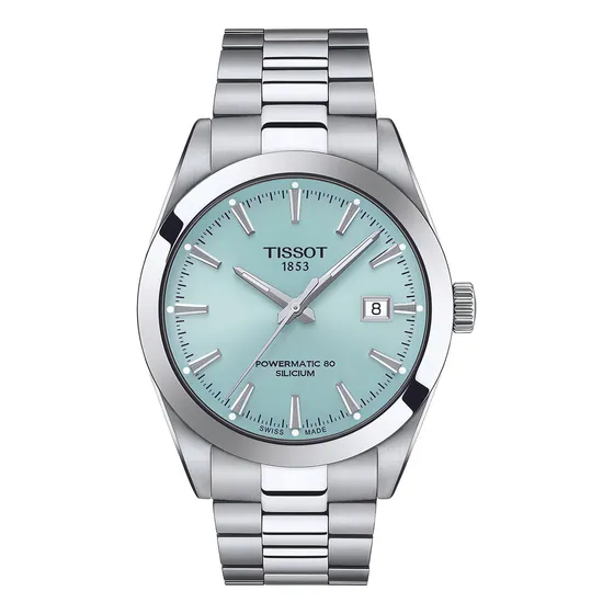 Reloj Hombre Tissot T127.407.11.351.00 Gentleman Color De La Correa Plateado Color Del Bisel Plateado Color Del Fondo Azul
