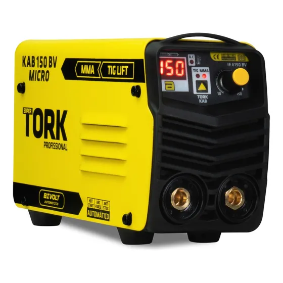 Maquina De Solda Inversora Kab150A Micro Mma Tig 127/220V Super Tork Cor Amarelo Frequência 50/60Hz