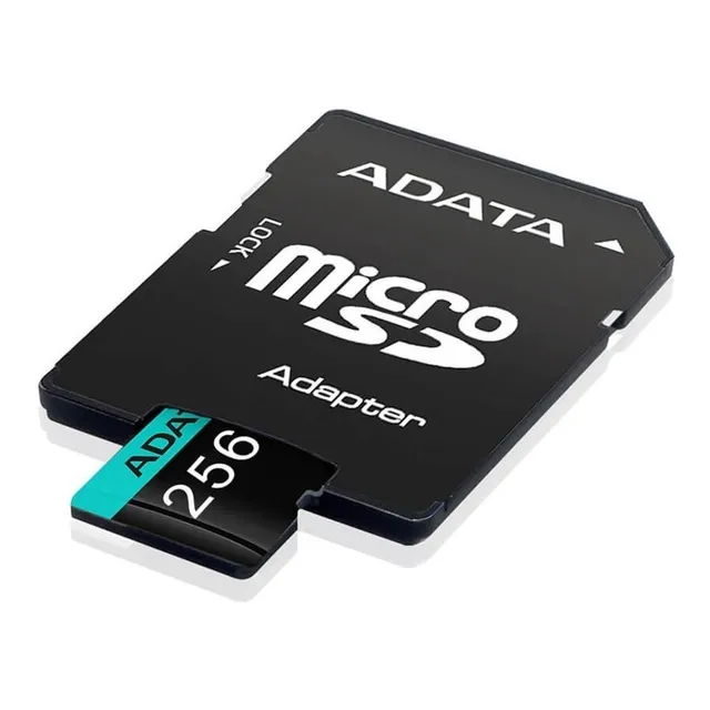 Tarjeta de memoria Adata AUSDX256GUI3V30SA2-RA1 Premier Pro con adaptador SD 256GB