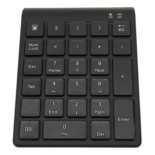 Teclado Numérico Sem Fio Bluetooth De 27 Teclas Black Fast D Teclado Numérico Sem Fio Bluetooth De 27 Teclas Black Fast D