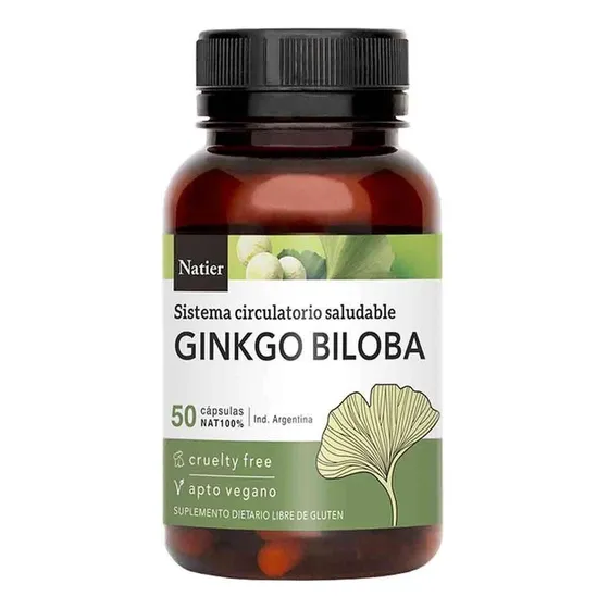 Ginkgo Biloba Natier Sin Tacc X 50 Caps Sabor Neutro