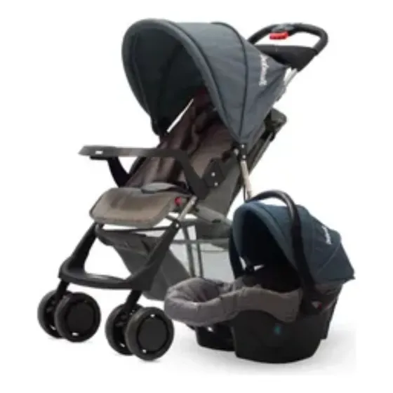 Cochecito Con Huevito - Travel System Eos 1337 - Bebesit Color Gris oscuro Chasis Negro