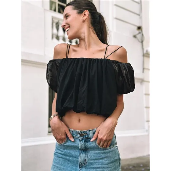 Blusa Importada Forrada De Algodón Mangas De Satén Guk2046