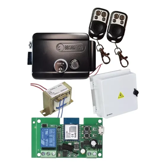 Kit Puerta Comercio Electrocerradura Wifi Apertura Distancia