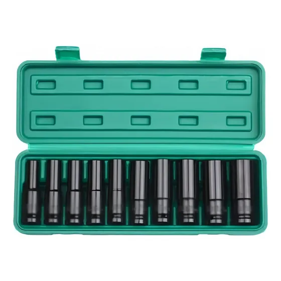 Juego Set Dados De Impacto 1/2, 10 Piezas De 10 A 24 Mm