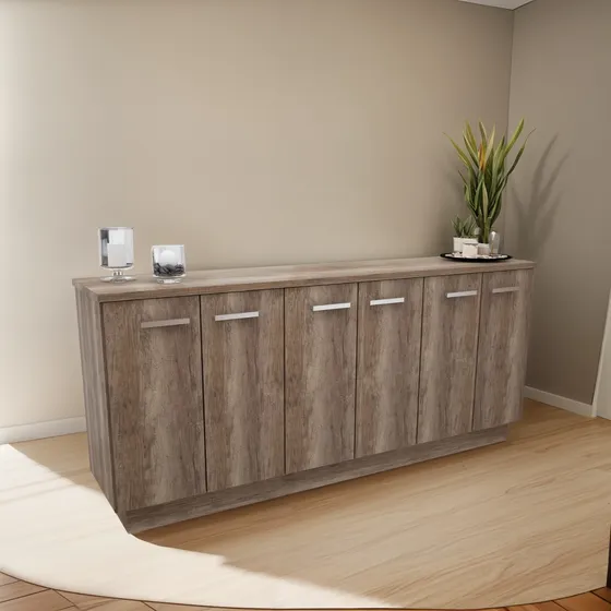 Bahiut Comoda Con Cajones 6 Puertas Vajillero Dl854 Buffet Melamina + Envio Sin Cargo Capital Federal !