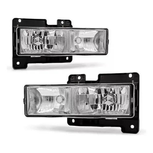 Faro Delantero Chevrolet Cheyenne Fondo Negro 1999-2002 Par