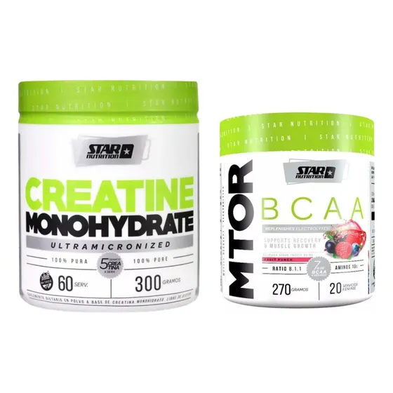 Combo Star Nutrition Creatina X300 Gr + Mtor Bcaa X 270gr