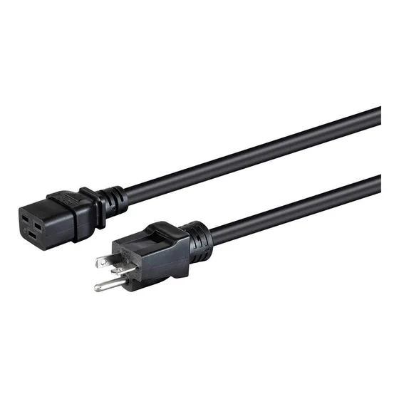 Cable Extension Resistente Pie Color Negro Iec Nema Awg