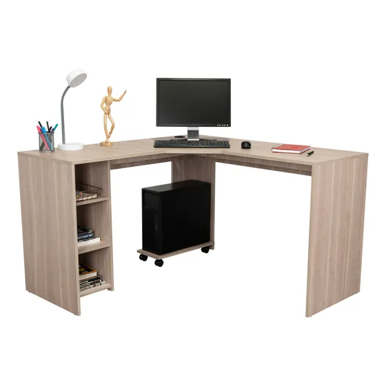 Escritorio RTA Muebles Baggio mdp de 130cm x 76.5cm x 130cm ceniza