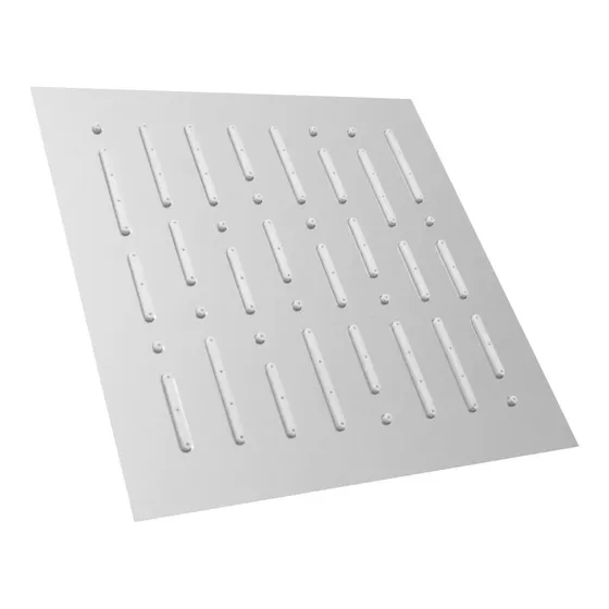Regadera Ducha Fundicion Pacifico Quadra 25cm Ultra Plana Fp