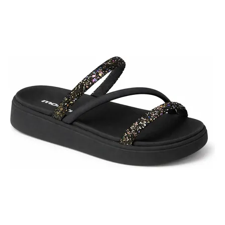 Sandália Feminina Brilho Strass Tendência Moda Original