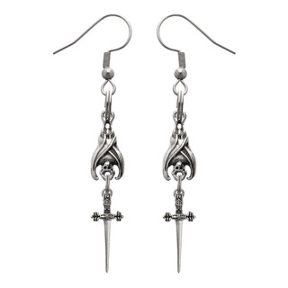 Aretes Gótico Dije Murciélago Espada Terror Punk Dark Regalo Aretes Gótico Dije Murciélago Espada Terror Punk Dark Regalo