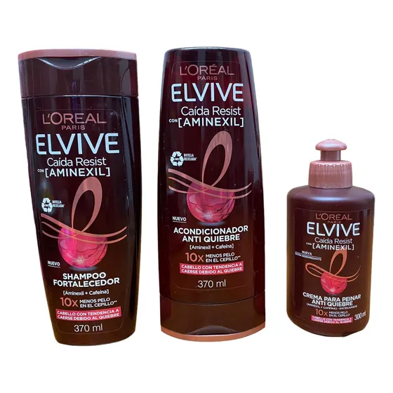 Pack Loreal Elvive Shampoo Y Aco + Cpp Anti Caída 370ml