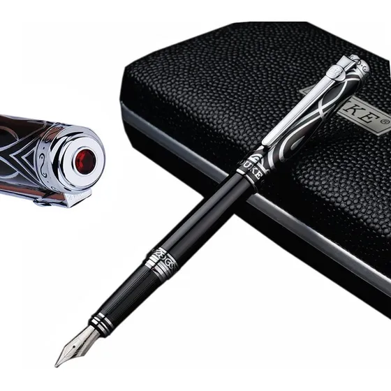 Duke Ruby Pluma Grafica Plateada Tinta Convertidor Lujo