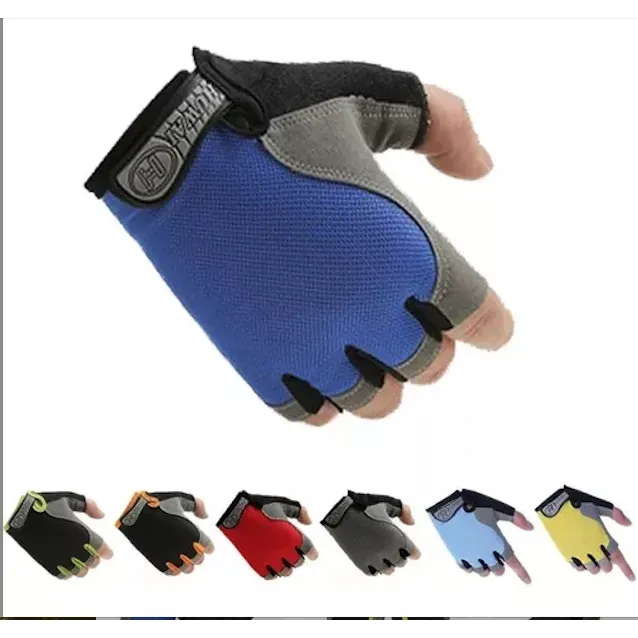 Guantes Gym Unisex Fitness Caucho Crossfit Colores Pesas