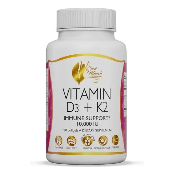 Vitamina D3 + K2 Dra Coco March 120 Capsulas Import