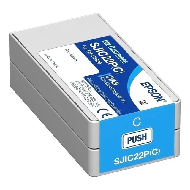 Cartucho Epson Colorworks Tmc3500 Sjic22p Cian /v /vc
