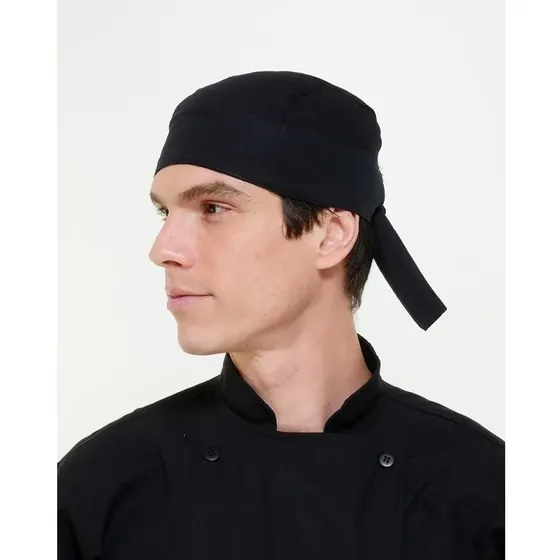 Touca Bandana Lenço Cozinha Pizzaria Chef Garçom Sushiman