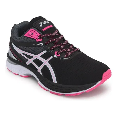Tênis Asics Revelation Original Gel Leve Academia Barato Preto Rosa Revelation 37 Br