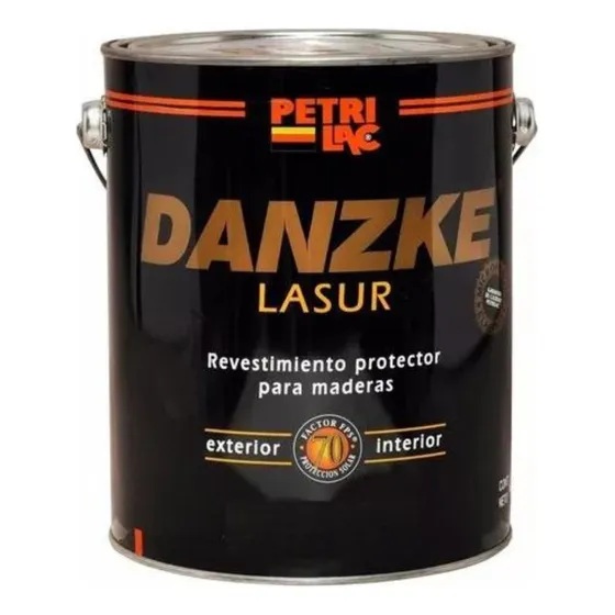 Danzke Lasur Impregnante Madera Interior Exterior 1l Acabado Brillante Color Nogal