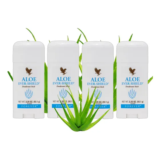 Kit 4 Desodorante Natural Forever Ever Shield Aloe Vera C1 Fragrância neutro