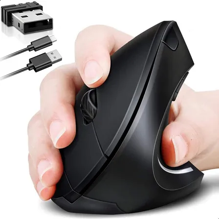 Mouse Vertical Inalámbrico Ergonómico Carga Usb