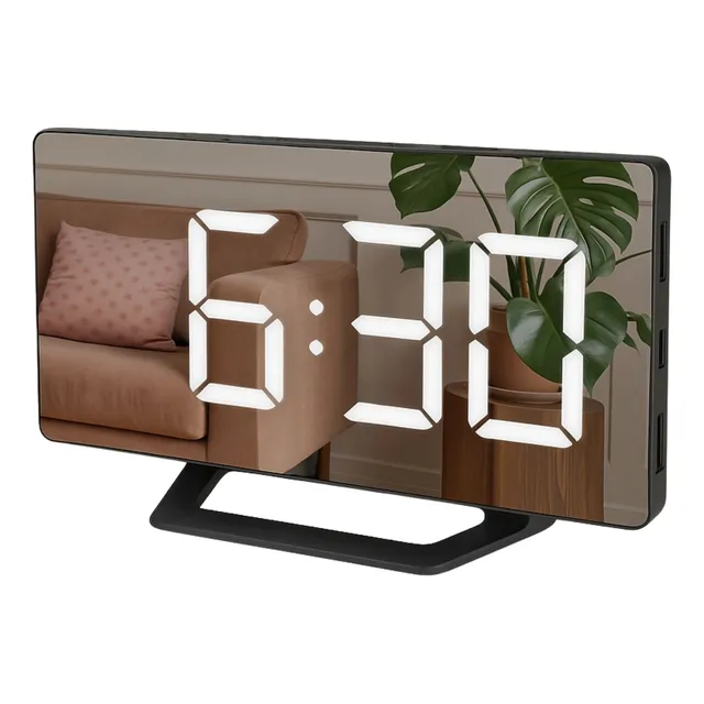 Reloj Despertador Digital Multifuncional Moderno De Mesa